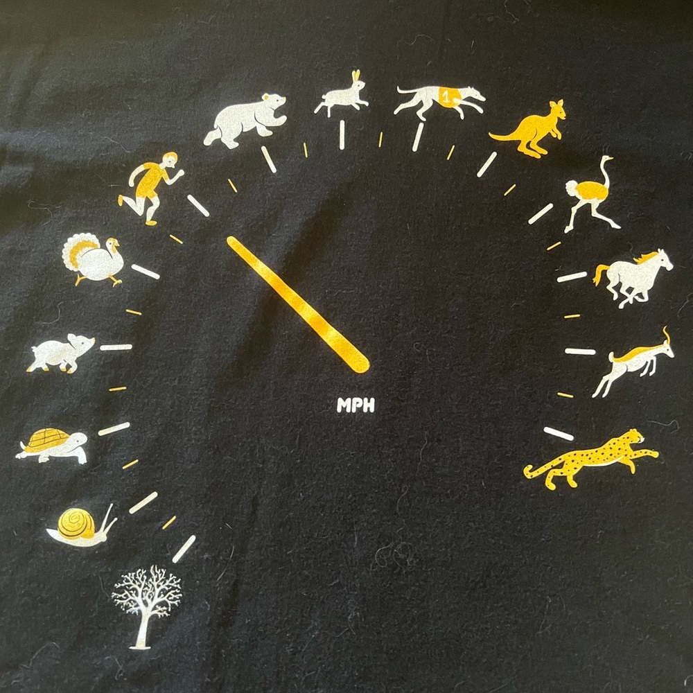 Threadless 🖤 Black 'As Fast as I Can'  Running 🏃 Graphic Tee Shirt